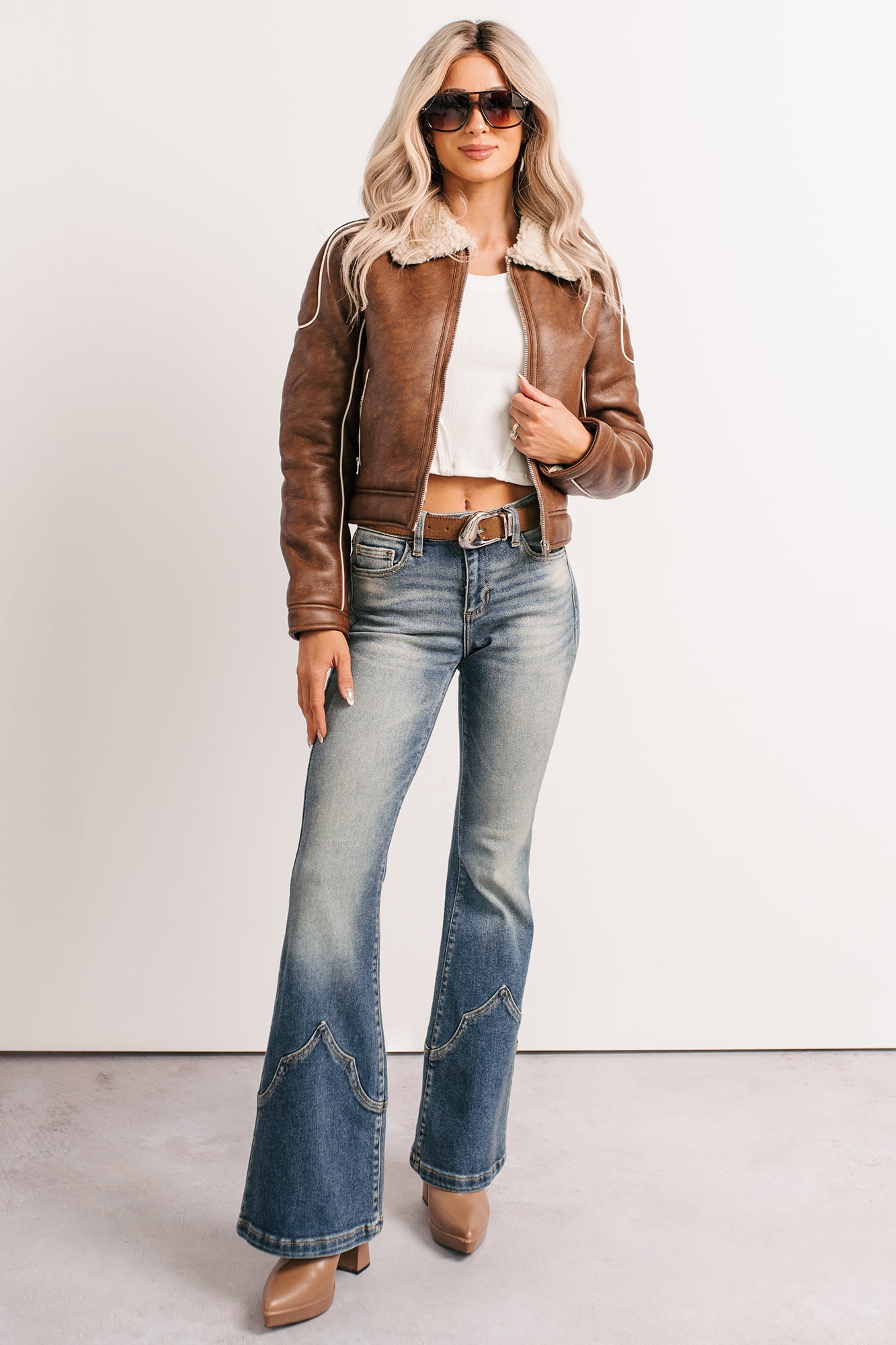 Seymour Mid Rise Western Flare Cello Jeans (Tint)
