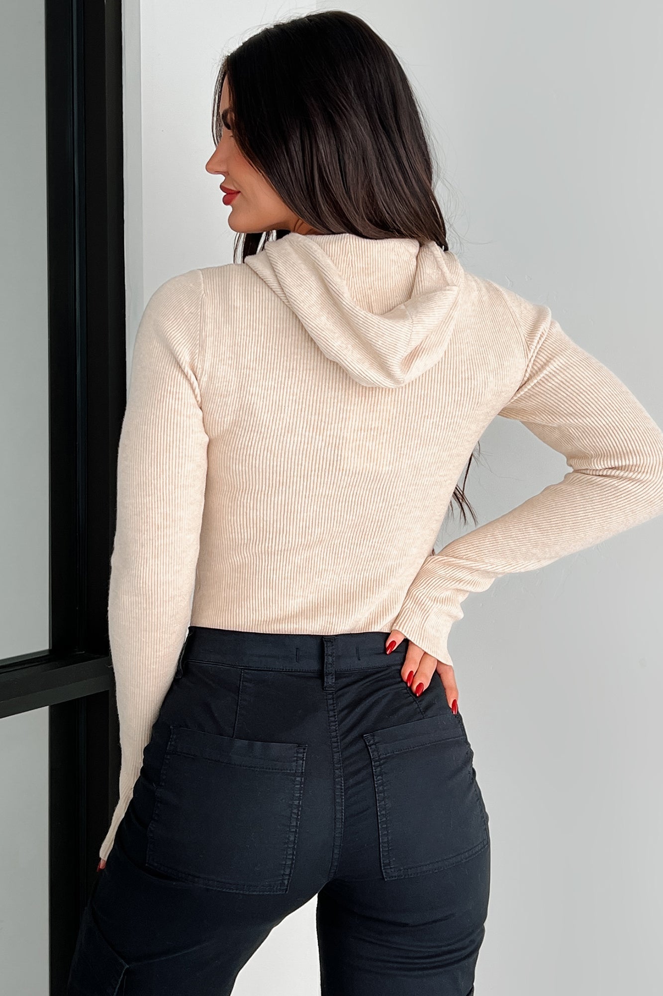 Sayer Hooded Sweater Bodysuit (Vanilla)