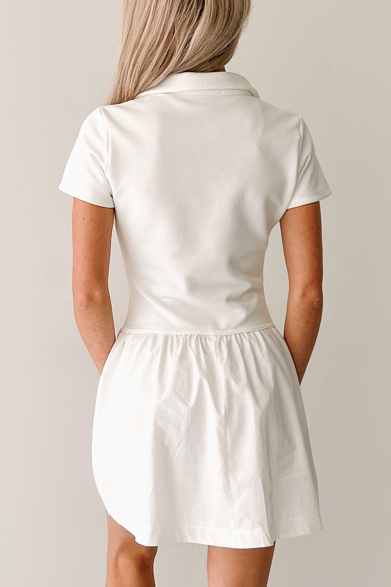 Winner Takes It All Active Mini Dress (White)