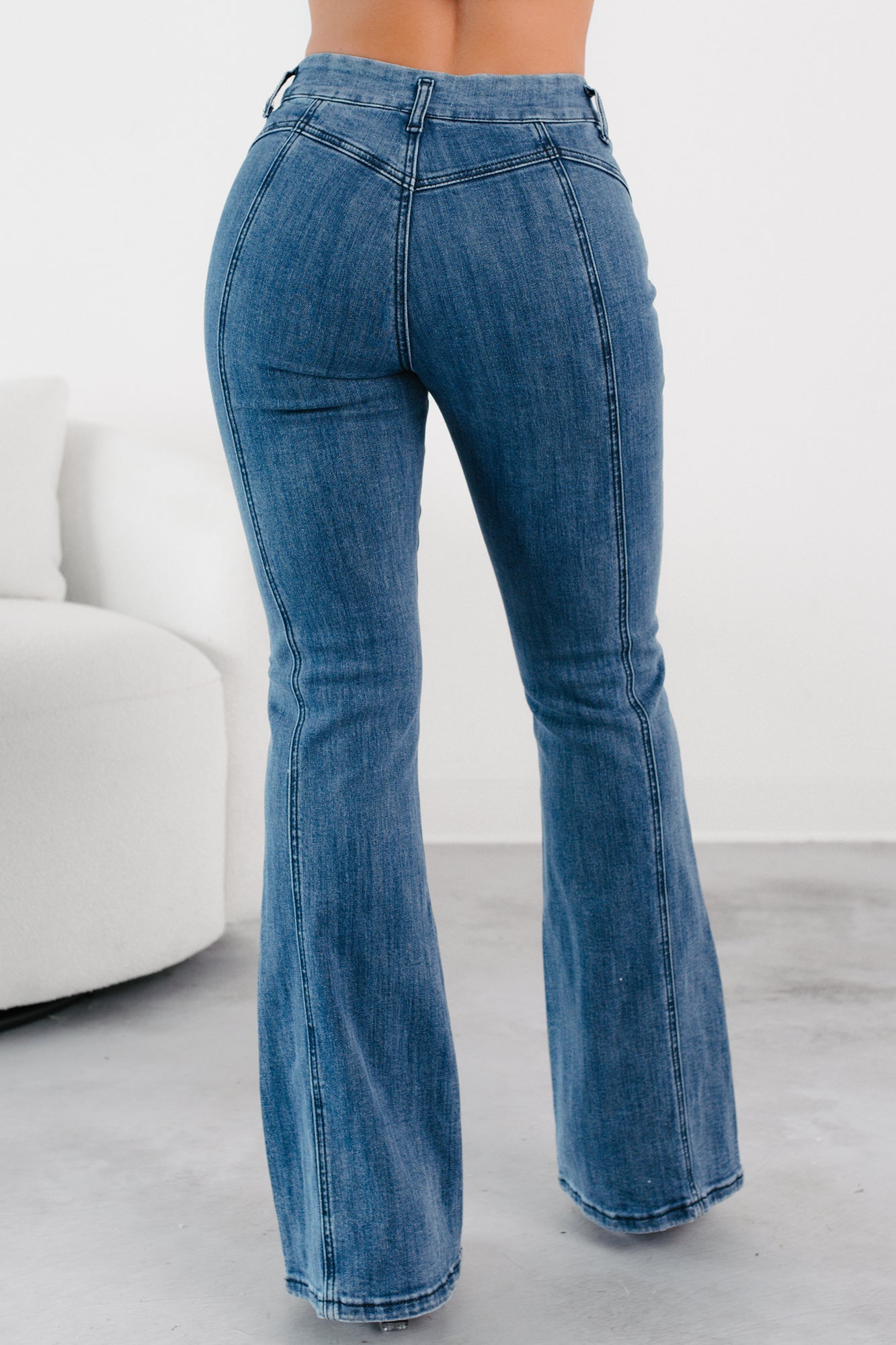 Solene High Rise Flared Special A Jeans (Dark)
