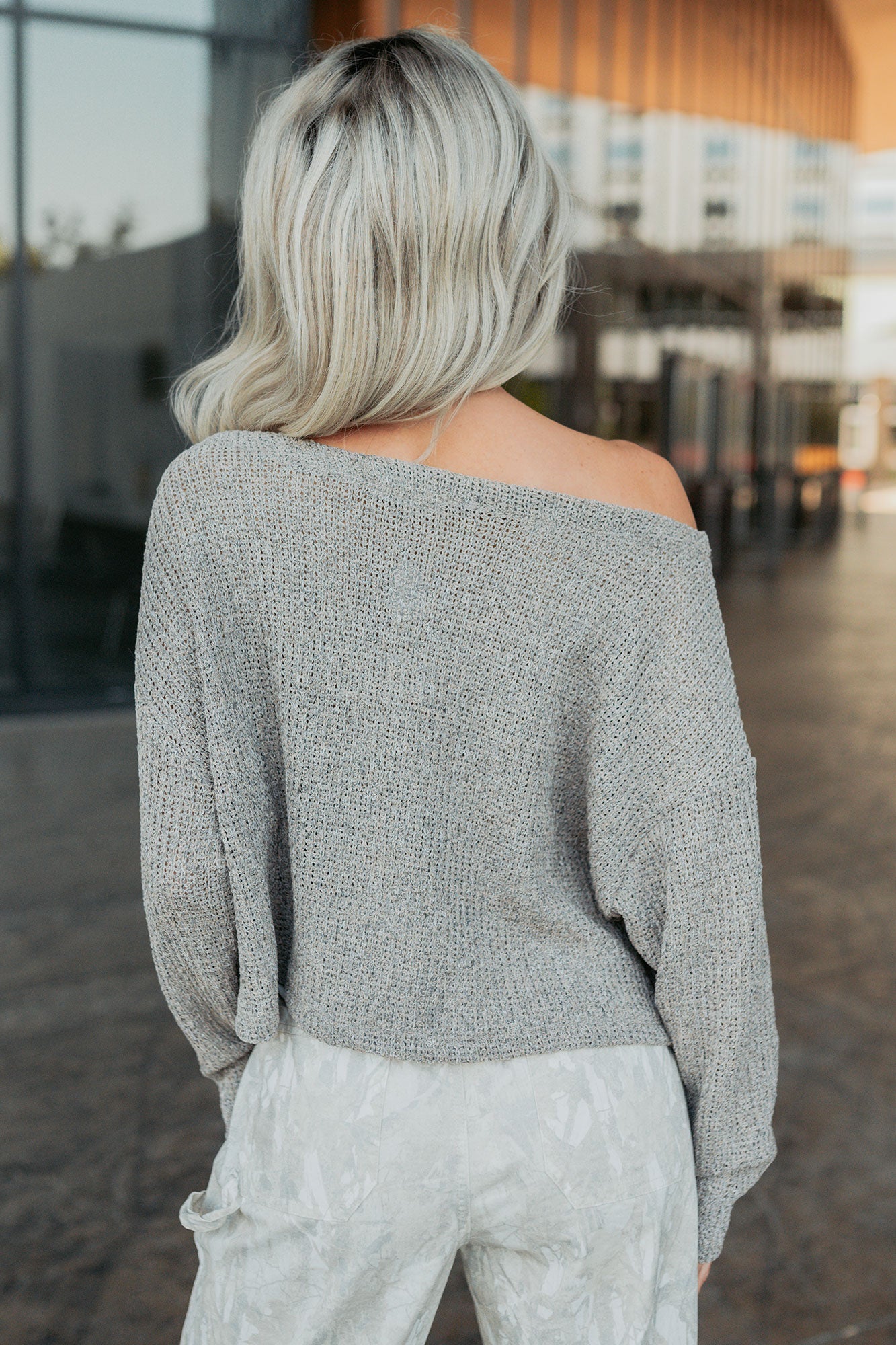 Quiet & Close Wide Neck Sweater (Taupe)