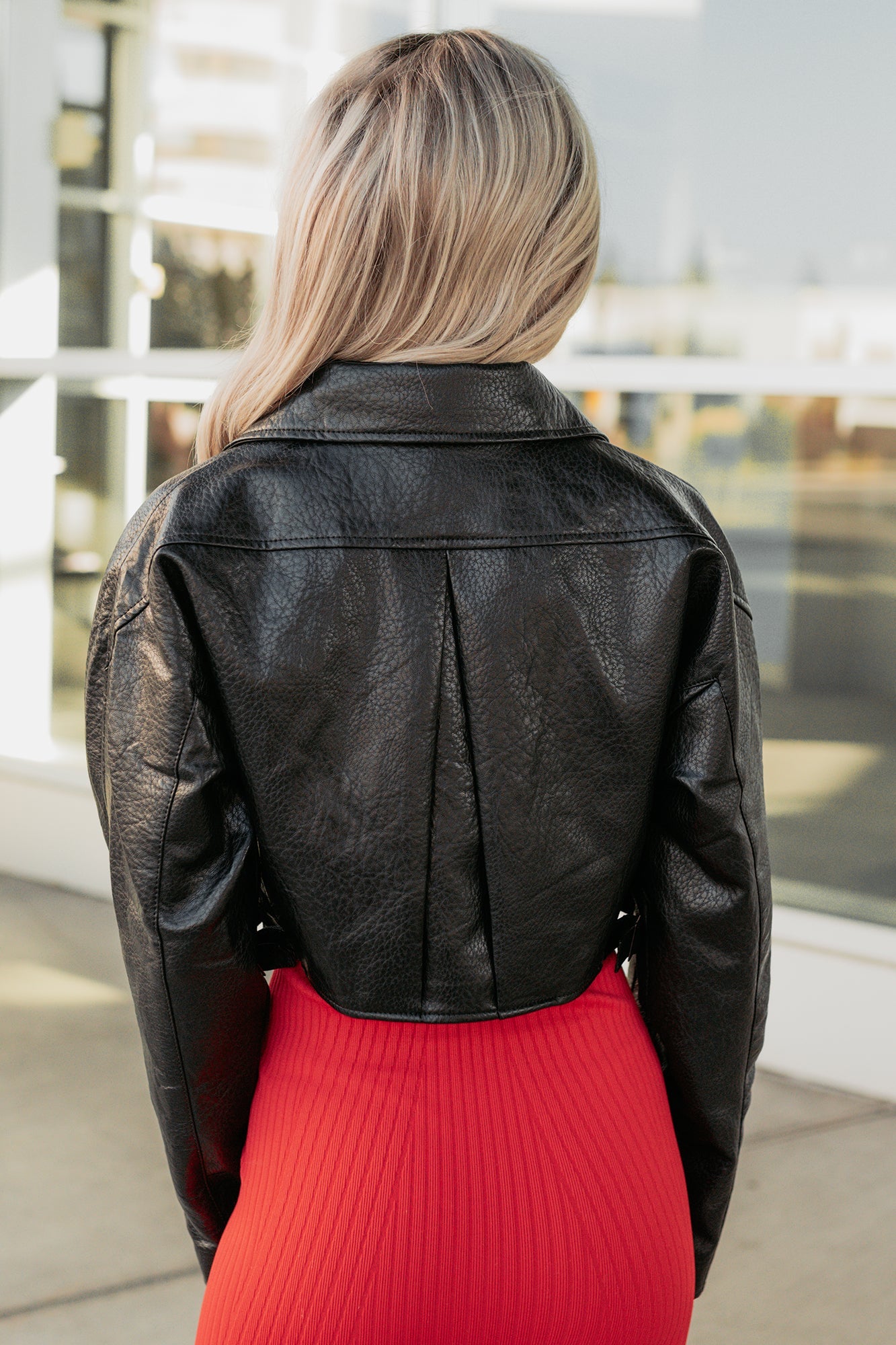 Savage Love Faux Leather Crop Jacket (Black)
